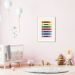Quadro Infantil Cores em Giz 86x60 Filete Marfim