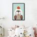 Quadro Infantil Coruja na Neve 100x70 Caixa Preto