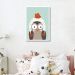 Quadro Infantil Coruja na Neve 60x43 Caixa Branco