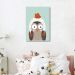 Quadro Infantil Coruja na Neve 86x60 Filete Branco