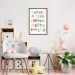 Quadro Infantil Didático ABC Colorido 86x60 Caixa Marrom