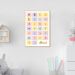 Quadro Infantil Didático Alfabeto 86x60 Filete Marfim
