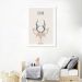 Quadro Infantil Didático Cervo 43x30 Caixa Branco