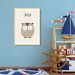 Quadro Infantil Didático Coruja 43x30 Caixa Marfim