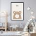 Quadro Infantil Didático Urso 100x70 Caixa Preto