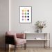 Quadro Infantil English Colors 43x30 Filete Preto