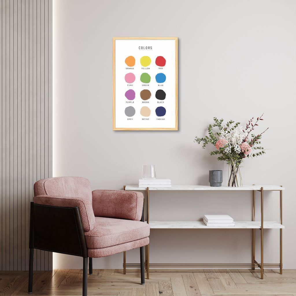 Quadro Infantil English Colors 86x60 Caixa Marfim
