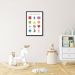 Quadro Infantil Formas Geométricas 60x43 Caixa Preto