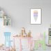 Quadro Infantil Sorvete Colorido 43x30 Filete Marrom