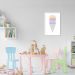 Quadro Infantil Sorvete Colorido 60x43 Caixa Branco