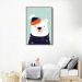 Quadro Infantil Urso na Neve 100x70 Filete Marrom