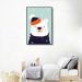 Quadro Infantil Urso na Neve 100x70 Filete Preto