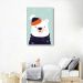 Quadro Infantil Urso na Neve 43x30 Filete Branco