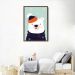 Quadro Infantil Urso na Neve 60x43 Caixa Marrom