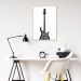 Quadro Instrumento Musical Baixo 43x30 Filete Marfim