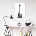 Quadro Instrumento Musical Baixo 60x43 Sem Moldura