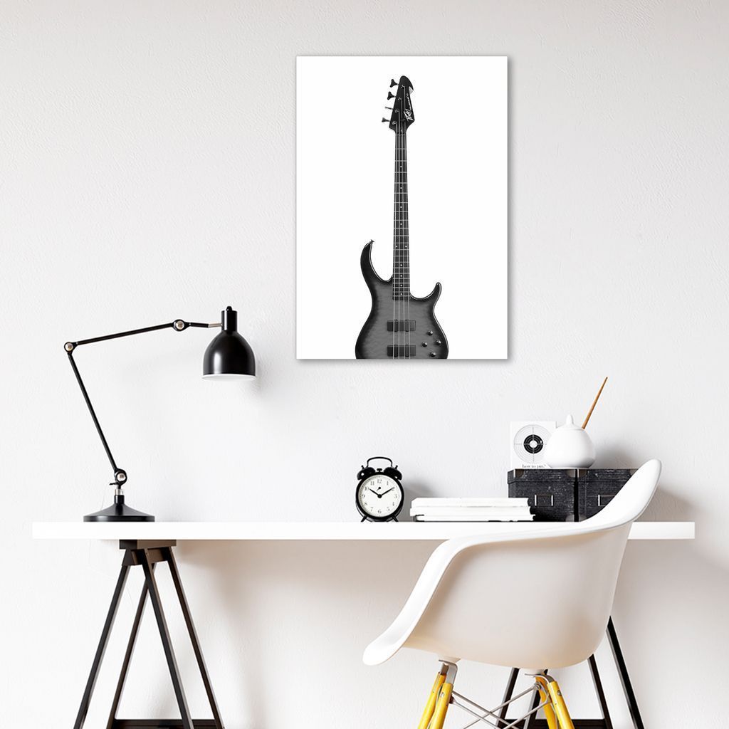 Quadro Instrumento Musical Baixo 86x60 Sem Moldura