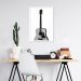 Quadro Instrumento Musical Violão 60x43 Caixa Branco