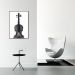 Quadro Instrumento Musical Violino 100x70 Filete Marrom