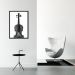 Quadro Instrumento Musical Violino 43x30 Caixa Preto