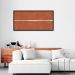Quadro Laranja Linha Minimalista 120x60 Caixa Preto