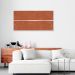 Quadro Laranja Linha Minimalista 86x43 Filete Branco