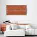Quadro Laranja Linha Minimalista 86x43 Filete Preto