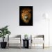 Quadro Leão de Juda 86x60 Filete Branco