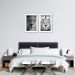 Quadro Leão e Leoa 142x100 2-100x70 Filete Branco
