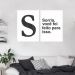 Quadro Letra S Frase Sorria 88x60 2-60x43 Caixa Branco