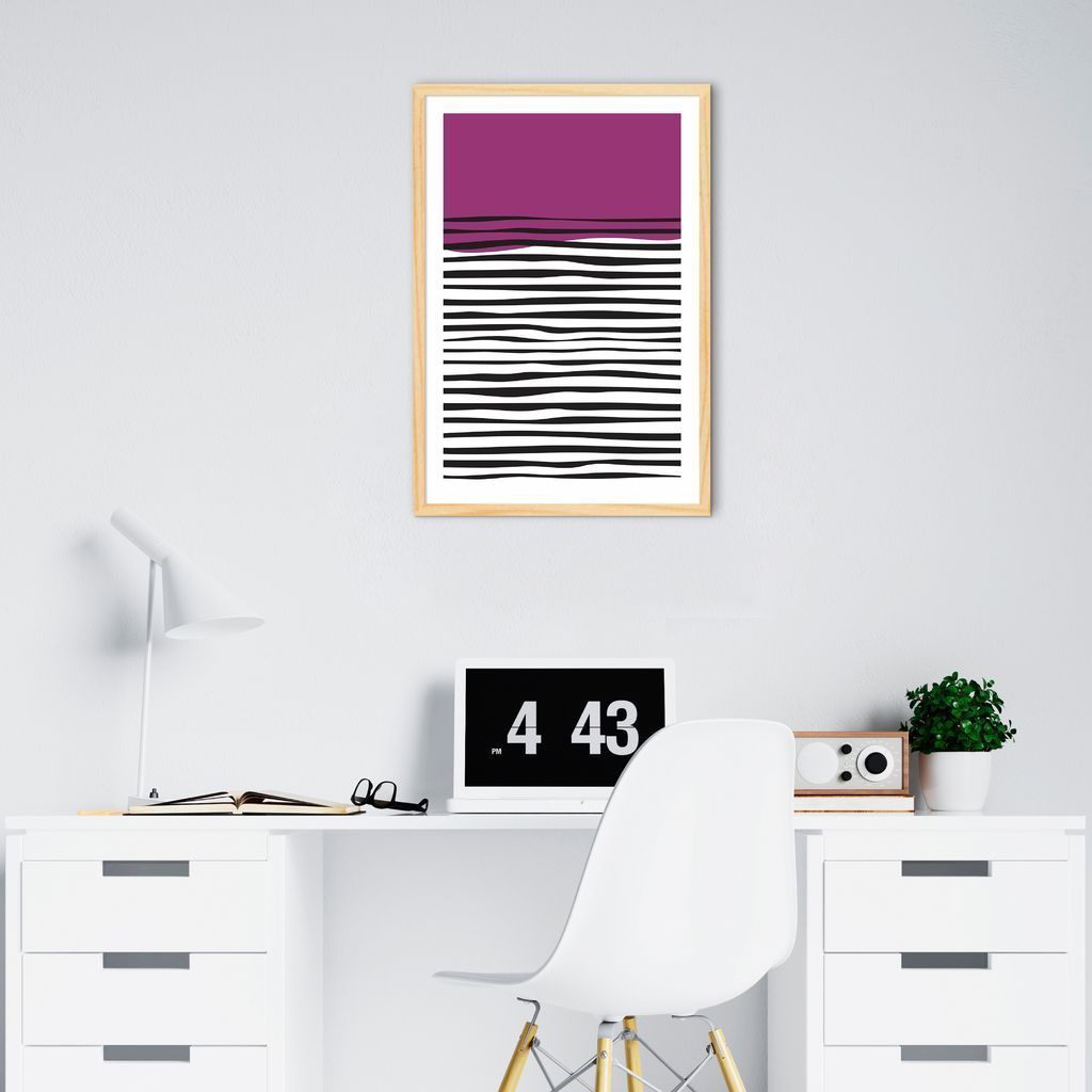 Quadro Linhas Abstratas 43x30 Caixa Marfim