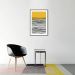 Quadro Linhas Abstratas 60x43 Filete Preto