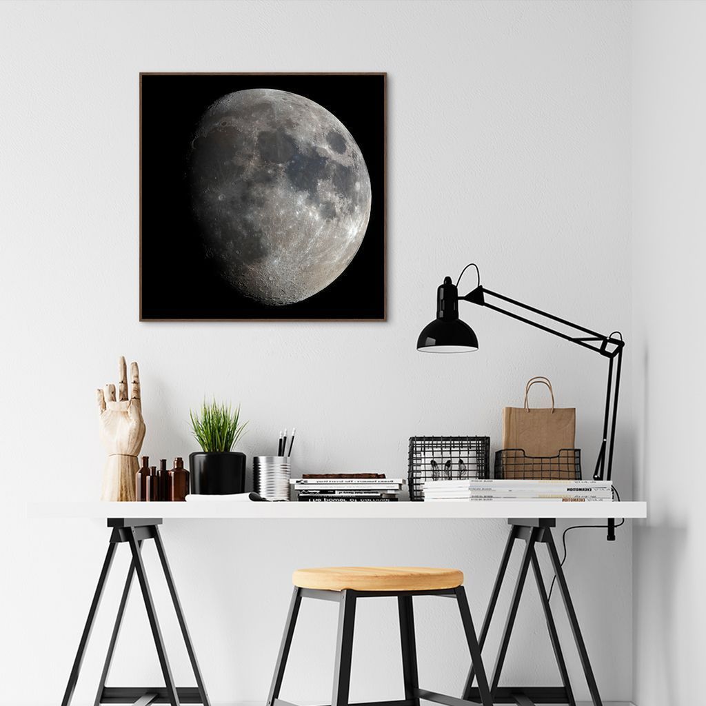 Quadro Lua 86x86 Filete Marrom