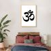 Quadro Mantra Om 100x70 Caixa Marfim