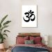Quadro Mantra Om 100x70 Filete Marfim