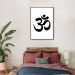Quadro Mantra Om 100x70 Filete Preto