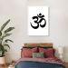 Quadro Mantra Om 43x30 Filete Branco