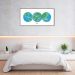 Quadro Mapa Mundi Globos Draw Art 120x60 Filete Marrom