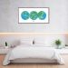 Quadro Mapa Mundi Globos Draw Art 120x60 Filete Preto