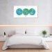 Quadro Mapa Mundi Globos Draw Art 60x30 Caixa Branco