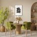 Quadro Matisse Black Flower 100x70 Filete Marrom