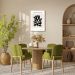 Quadro Matisse Black Flower 60x43 Filete Marfim