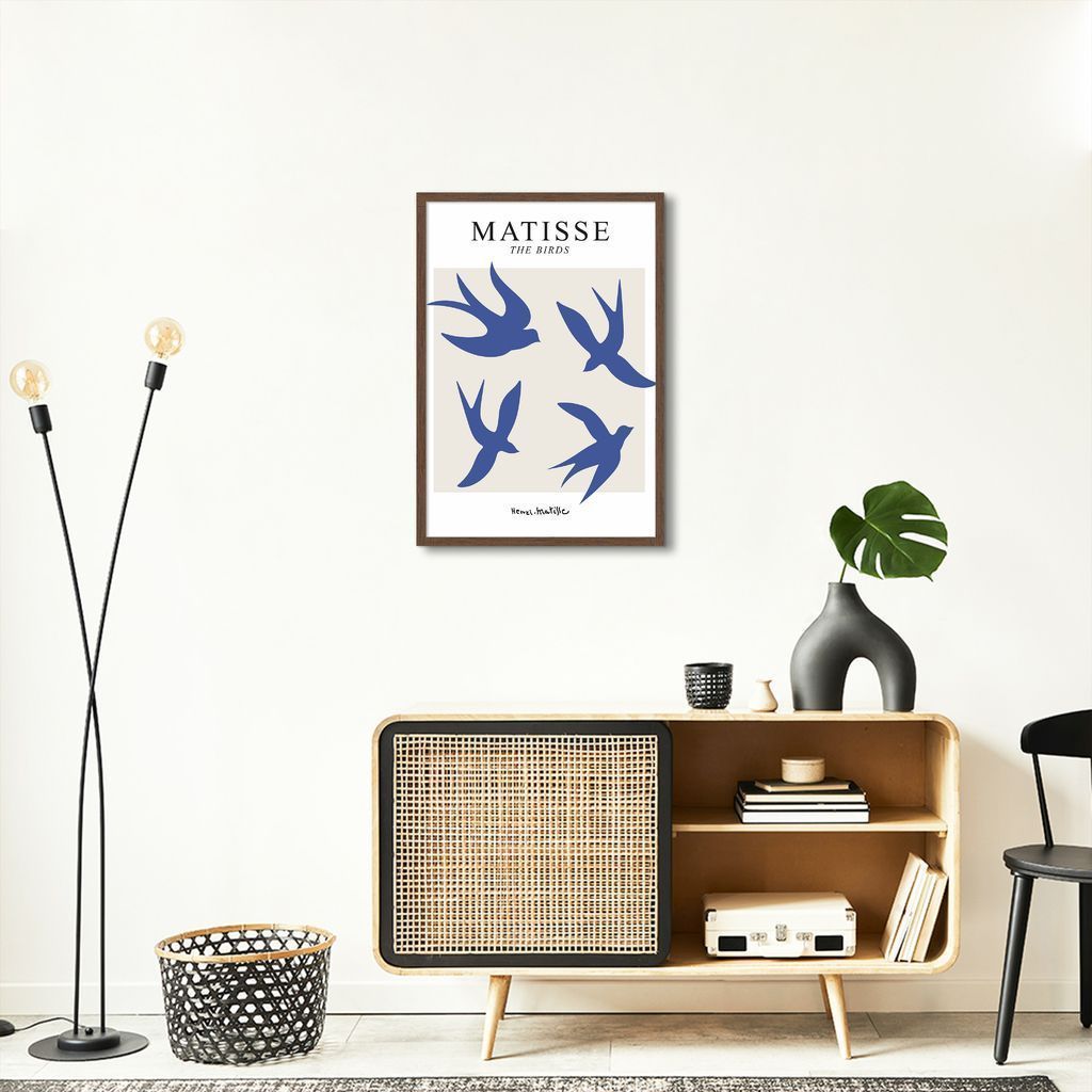 Quadro Matisse The Birds 60x43 Caixa Marrom