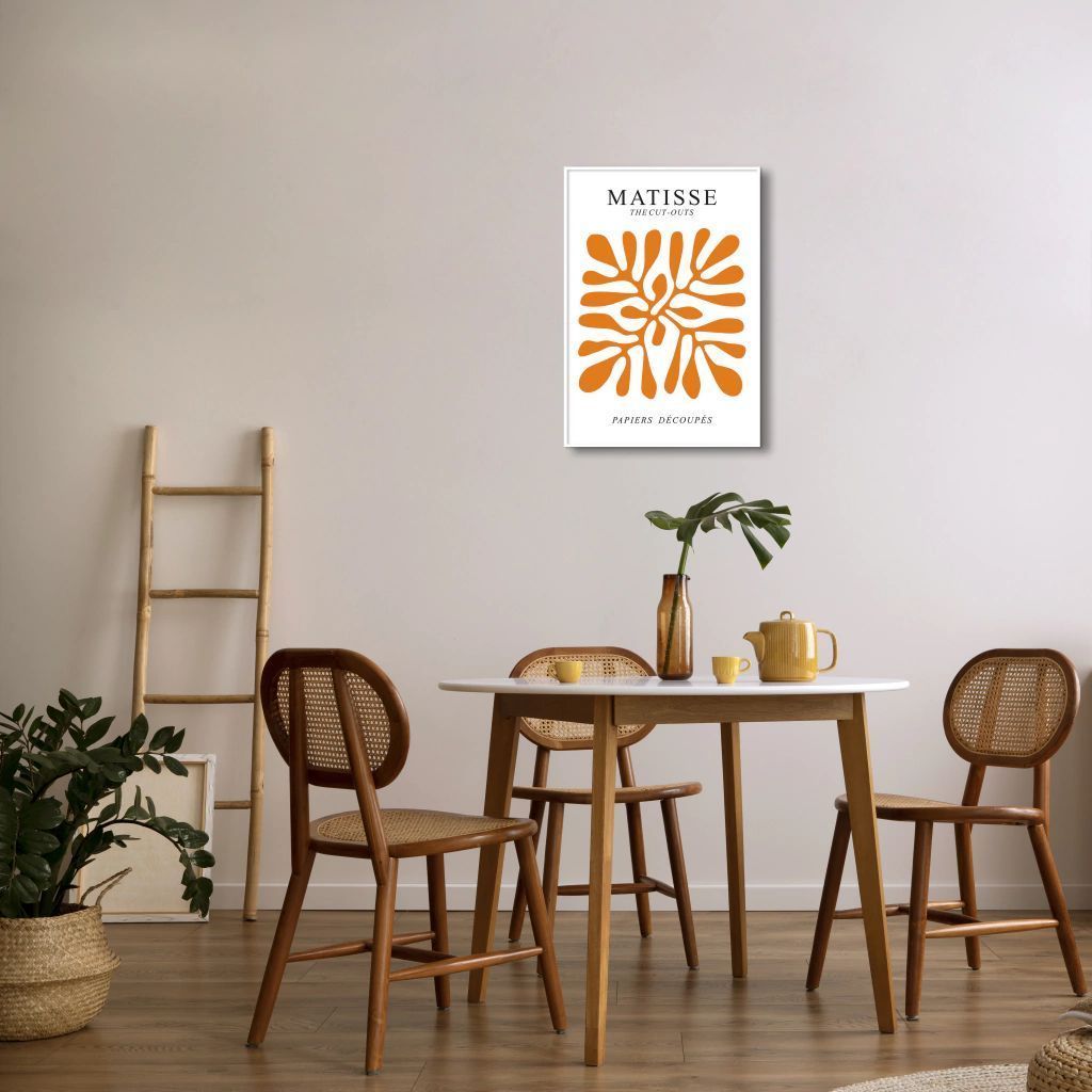 Quadro Matisse The Garden 60x43 Filete Branco