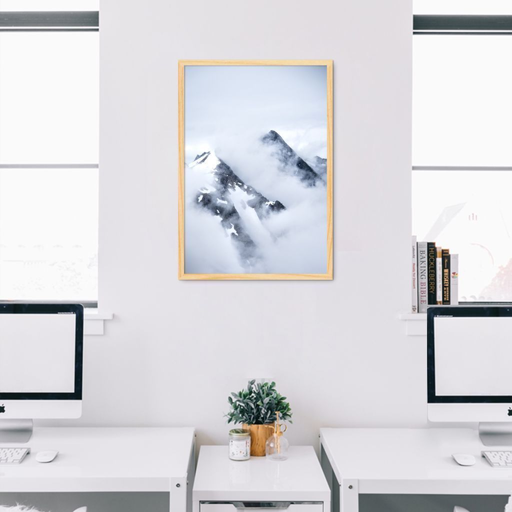 Quadro Montanha Nevada 86x60 Caixa Marfim