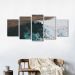 Quadro Mosaico Decorativo Mar 5 Telas 208x90