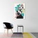 Quadro Mulher Negra Cores 43x30 Caixa Branco