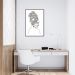 Quadro Mulher Negra em Linhas 100x70 Filete Preto