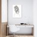 Quadro Mulher Negra em Linhas 43x30 Filete Branco