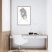 Quadro Mulher Negra em Linhas 43x30 Filete Marrom